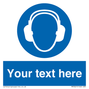 Custom Ear Protection Sign